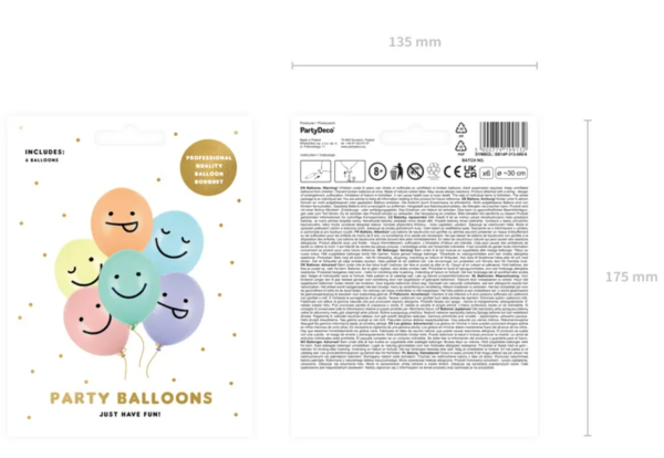 Latexballons - SET: Smiley - je ø 30cm